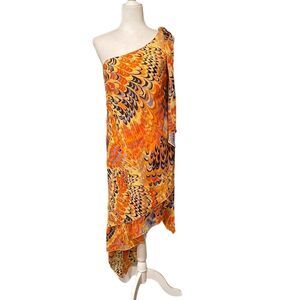 Dress U One Shoulder Asymmetrical Bottom Plus Size Size 14